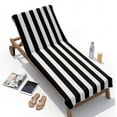 thumbnail image 6 of Oversized Cabana Striped Beach Towel, 60 x 28 Inch Large Quick-Dry Bath Towel, Lightweight Sand-Free Microfiber Towel for Swimming Pool & Travel, Available in 8 Colors, Black, 6 of 9