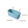 thumbnail image 3 of Plastic Hanging Storage Basket | Wall-Mounted Adjustable Hook | Ventilated Drainage | Multipurpose Organizer for Kitchen Bathroom Toilet Pool | 25.5x15.5x14cm | 1 Pack | Lightweight Durable Shelf, 3 of 7