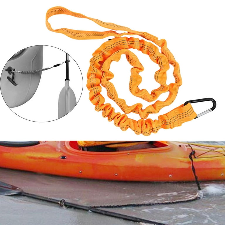 Fishing Pole Holder Kayak Elastic Kayak Leash Fixed Accessories Orange 