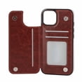 thumbnail image 1 of Funda de Cuero Nikou con Tapa Tipo Billetera y Tarjetero para iPhone 14 6.1, 1 of 14