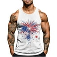 thumbnail image 2 of UVEASISHA Mens Tank Shirts Big and Tall Casual 4th of July Tank Tops Independence Day American Flag Graphic Sleeveless Shirt Gym Workout Muscle Tanks White 4XL, 2 of 5