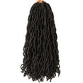 thumbnail image 1 of TFixol Gypsy Locs Synthetic Wig, 18-Inch Medium-Length, 24 Strands, Lightweight 100g, Color #4, Easy to Style & Install for Cosplay or Daily Wear, 1 of 2