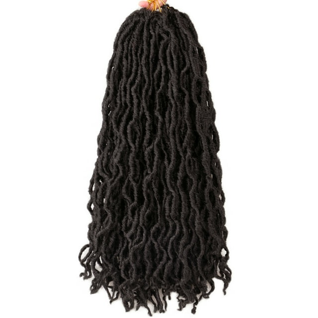 TFixol Gypsy Locs Synthetic Wig, 18-Inch Medium-Length, 24 Strands, Lightweight 100g, Color #4, Easy to Style & Install for Cosplay or Daily Wear