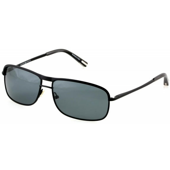Jhane Barnes J902-BK Unisex Black Polarized Metal Sunglasses