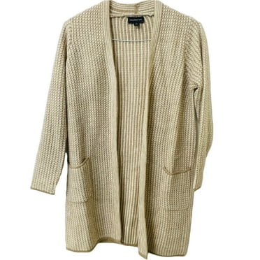 Fortune   Ivy Women's Full Length Cardigan with Pockets, Crochet Style - Size Small