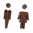 thumbnail image 4 of Letreros de madera BLESIY para baño 2 piezas 13cm para hombres y mujeres, 4 of 8