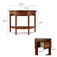 thumbnail image 5 of Leick Furniture Table Console en Bois Demi-Lune Finition Chêne Moyen, 5 of 5