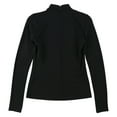 thumbnail image 2 of I.N.C Womens Cutout Mock-Neck Cold Shoulder Blouse, Black, X-Small, 2 of 2
