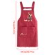 thumbnail image 3 of Delantal Corto Delantal de cocina impermeable de 1 pieza,chaleco de cocina a prueba de aceite para adultos,ropa de trabajo bonita para el hogar y el comedor (rojo) Rkxzt, 3 of 8