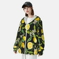 thumbnail image 4 of Picia Lemon Fruits Flowers Leaves Women's Men's UPF 50+ Sun Protection Hoodie Shirt Long Sleeve SPF Fishing Outdoor UV Hiking Lightweight Shirts-3X-Large, 4 of 9