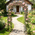 thumbnail image 4 of Heavy Thicker Iron Garden Arch Trellis for Climbing Plants  Outdoor Garden Decor, 52x21x84 inch, 4 of 13