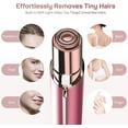 thumbnail image 4 of Facial Hair Remover for Women, Painless Female Facial Hair Shaver Rechargeable, 2 x Replacement Heads Included, The Lady Face Electric Razor for Lip, Chin, Arms, 4 of 6