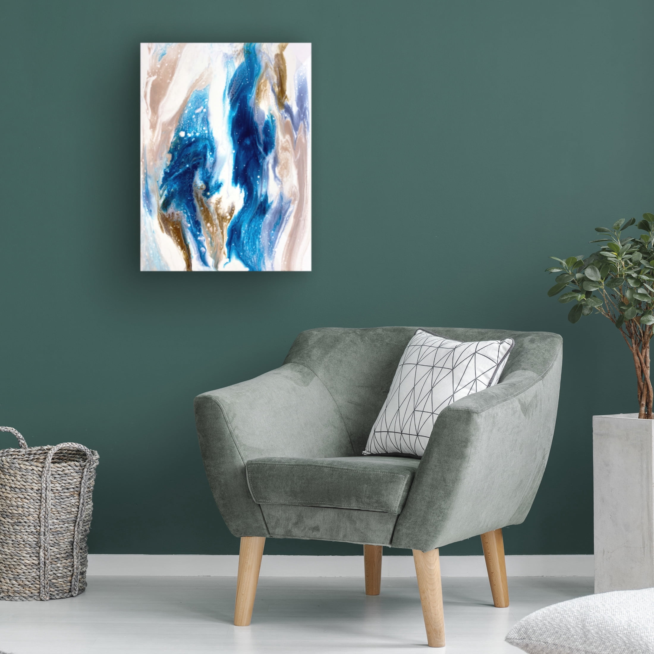 Trademark Fine Art Alyson Storms  Sapphire Wave Canvas Wall Art