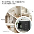 thumbnail image 6 of Soges 36" Bathroom Vanity with Sink Combo, Solid Wood Bathroom Makeup Cabinet with Door, Adjustable Shelf and 5 Drawers, Free Standing Single Basin Vanity Set, Durable & Easy to Clean, Black, 6 of 7