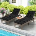 thumbnail image 3 of YYAo Outdoor Chair Cushions, Waterproof Outdoor Seat Pads, Outdoor Lounge Chaise Cushion with String Ties for Garden Poolside-Black, 3 of 10