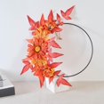 thumbnail image 3 of Guirnalda de flores artificiales Simulación Guirnalda floral Ventana de pared Guirnalda Guirnaldas de puertas para interiores Telón de fondo al aire arce y flor Baoblaze coronas de puerta, 3 of 7