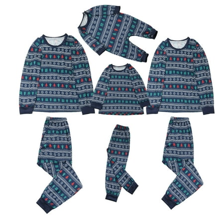 

Christmas Pajamas for Family New Year Women Men Kids Striped Print Tops Pants Xmas Family Matching Pajamas Set