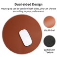 thumbnail image 4 of WIFKLSIIPG Tapis de Souris en Cuir Double Face Rond Imperméable, 4 of 8