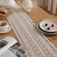 thumbnail image 3 of Nvzi Camino de mesa, camino de mesa bohemio de algodón y lino,camino de mesa de estilo rústico con borlas para bodas,decoración rústica para el hogar y el comedor (beige/flecos, 12 x 90), 3 of 5
