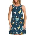 thumbnail image 1 of Disketp Space Sleeping Panda para Vestido sin Mangas para Mujeres, Vestidos de Verano para Mujeres, Casual y Holgado para la Playa, 1 of 7