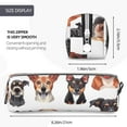 thumbnail image 3 of Cauagu Happy Dog Faces Collage Print Leather Pencil Pen Case - Stationery Bag Portable Stationery Bag Big Capacity Pencil Pouch Cosmetic Organizer Bag for Men & Women, 3 of 7