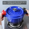 thumbnail image 4 of nipocaio Housses de Poignée de Poêle en Fonte Poignée de Pot Couvre Résistant à la Chaleur, Porte-Pot pour la Cuisine Résistant à la Chaleur, Mitaines de Poignée Lavable à la Machine 2 PCS (Rayé), 4 of 6