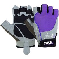 RAD Weight Lifting Gloves Gym Training Women Fitness Gloves Straps Leather (Purple, Medium)