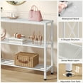thumbnail image 6 of White Industrial Console Table, 3 Tier Entryway Tables, Hallway Desk, Narrow Sofa Tables with Shelves, Entrance Table for Entryway, Living Room, Foyer, Hallway, Office, White, 6 of 19
