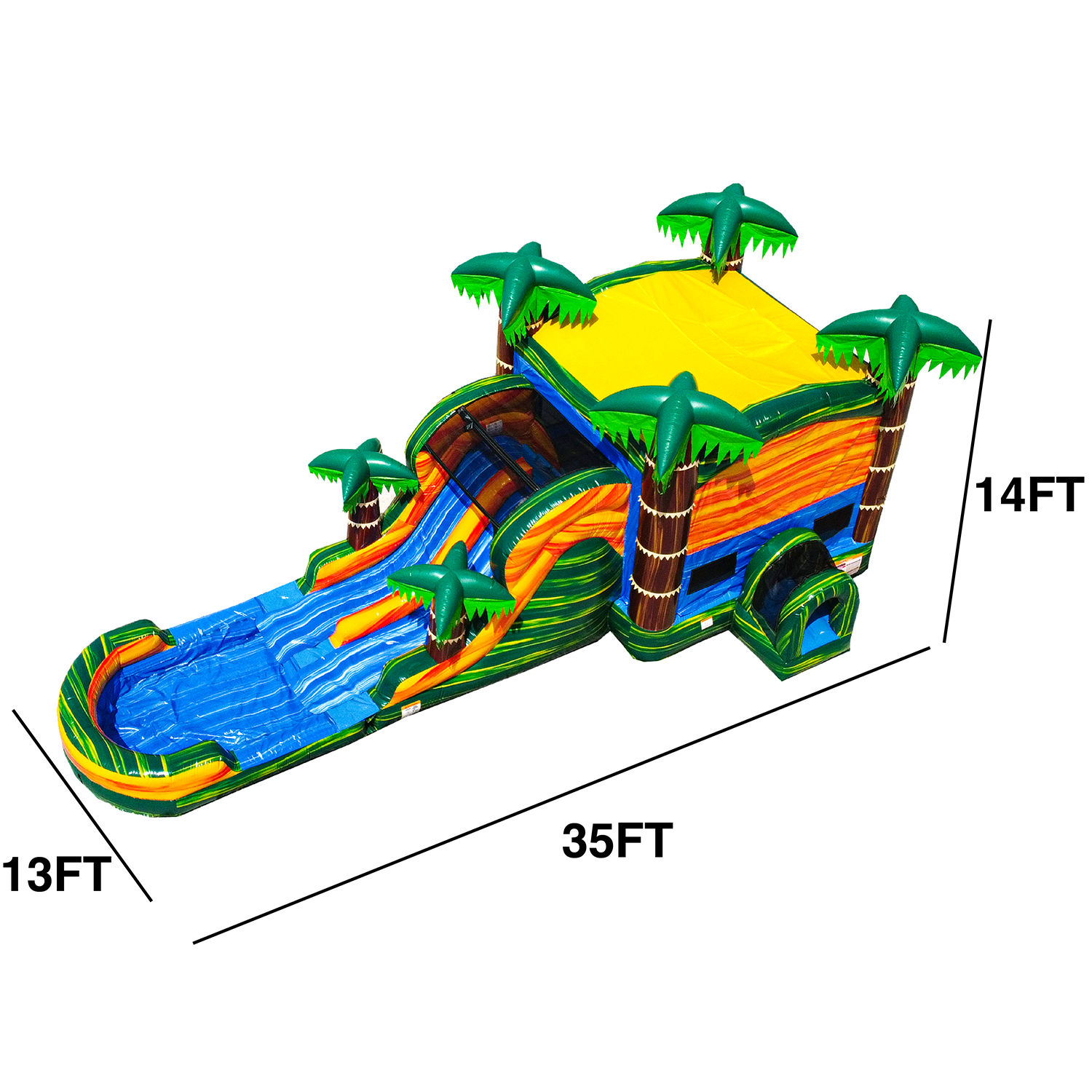 JumpOrange Commercial Grade Bounce House Water Slide with Pool for Kids and Adults (with Blower), Outdoor