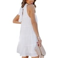 thumbnail image 4 of Liacowi Women Summer Loose Dress Sleeveless Casual Short A-Line Dresses Ruffle Tiered Mini Dress Flowy Sundress, 4 of 5