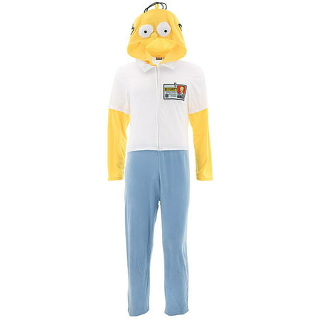 Homer Simpson Adult Hooded Union Suit Pajamas