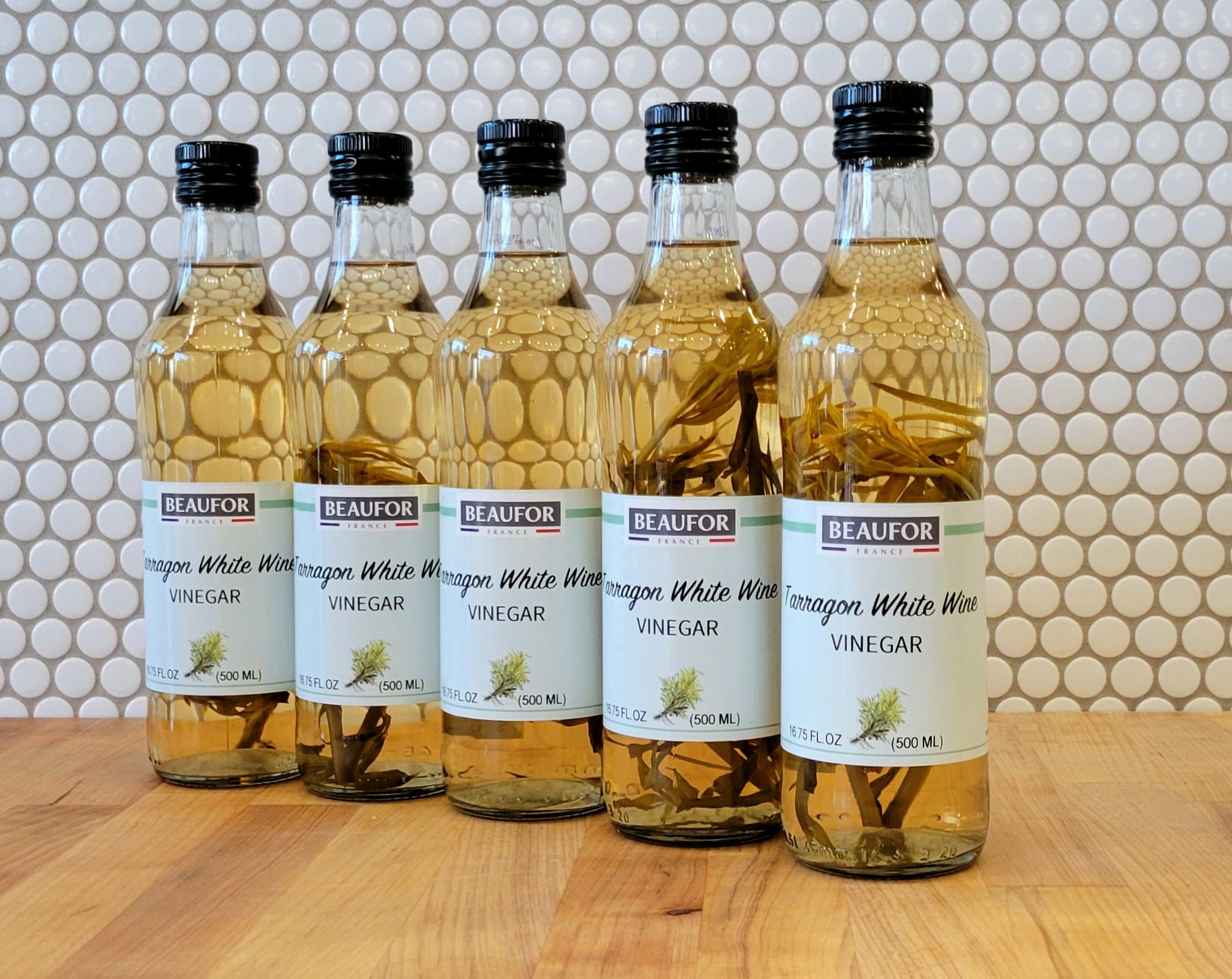 Beaufor White Wine Vinegar, Tarragon, 16.75 oz