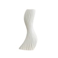 thumbnail image 4 of Jarrón ondulado con forma de flor curvada, soporte para flores, decoración sencilla para mesa. Blanco M, 4 of 9
