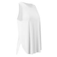 thumbnail image 5 of MIXUE Boho Tops For Women Summer Solid Color Round Neck Sleeveless Elastic Yoga Sports Vest Pullover Shirts For Women T Shirts Daily-Wear,White,XL, 5 of 8