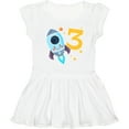 thumbnail image 3 of Inktastic Rocket Space Ship Happy Third Birthday Girls Toddler Dress, 3 of 5