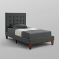 thumbnail image 6 of Inspired Home Saverio Linen Platform Bedframe Full Size Tufted, Light Grey, 6 of 8