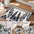 thumbnail image 6 of Abstract Color Block Area&nbsp;Rug 2x3ft Black Leaves Tropical Plants Watercolor Non-Slip&nbsp;Washable Square&nbsp;Rugs Soft Felt Indoor Floor Mat for Bedroom Kitchen Living Room Bathroom, 6 of 9