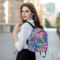 thumbnail image 6 of FORMRS Mini Backpack Purse for Women Quilted Travel Daypack Casual Shoulder Bag, Colorful Starfish, 6 of 7