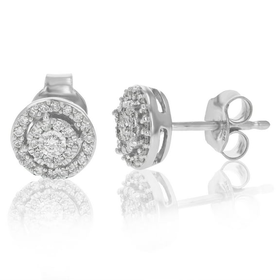 Vir Jewels 1/4 CTTW Lab Grown Diamond Composite Earrings in Sterling Silver With Push Backs For Women