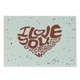 thumbnail image 1 of I Love You More Cutting Board, I Love You More Than Anything in the World in a Heart Color Splashes, Decorative Tempered Glass Cutting and Serving Board, Small Size, Rust Black White, by Ambesonne, 1 of 1