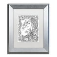 thumbnail image 2 of Trademark Fine Art "Woman 2" Canvas Art by KCDoodleArt White Matte, Silver Frame, 2 of 3