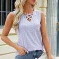 thumbnail image 7 of GERsome Tank Top for Women Loose Fit Sleeveless V Neck Camisole Tops Dressy Casual Eyelet Summer Flowy Shirts Blouse, 7 of 7