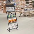 thumbnail image 6 of Black 4-Layer Magazine Display Stand – Modern Freestanding Rack For Home/Retail/Office Use, 6 of 16