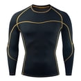 thumbnail image 2 of Compression Shirts Men Long Sleeve Athletic Workout Shirt Quick Dry Base Layer T Shirts Gym Running Tops for Basketball, 2 of 4