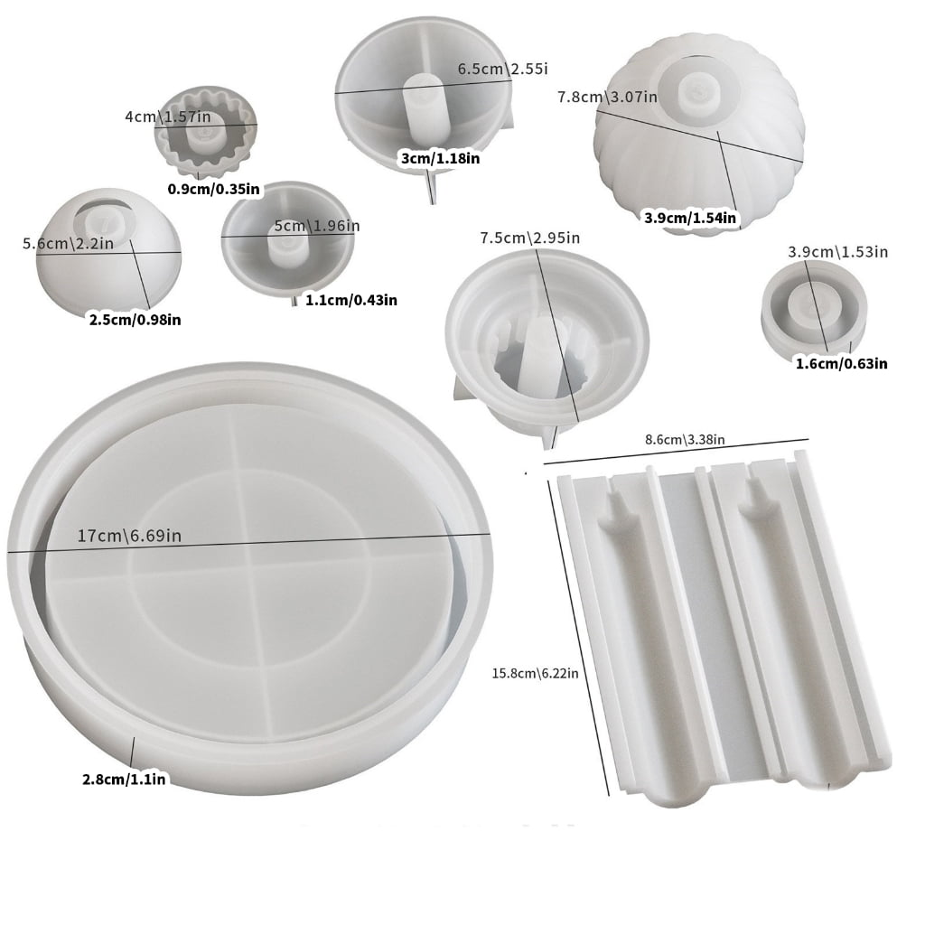 Aurgiarme Silicone Candle Making Molds Candle Base Moulds Suitable for Craft Enthusiasts Seeking Unique Home and Party Decorations