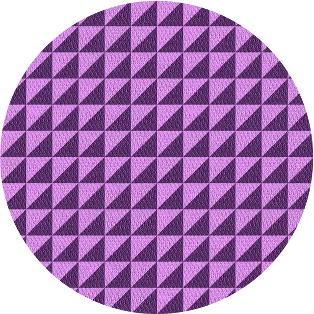 Ahgly Company Tapis Rond Lavable en Machine Intérieur Transitionnel Heliotrope Violet, 3 Pieds Rond
