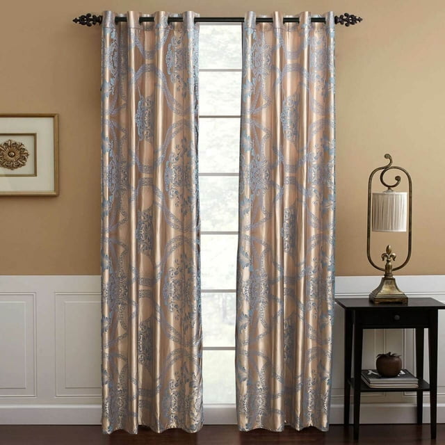 Cortinas Damasco Jacquard, Ojal, Semi-Blackout, Alto 60x100 pulgadas Dolce Mela DMC803