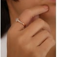 thumbnail image 5 of SOLITAIRE JEWELS 0.41TCW Round Moissanite Diamond Engagement Ring 10K Rose Gold Flower Promise Ring, 5 of 5