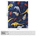 thumbnail image 4 of RUIYC  in The Dark Throw Blanket  Jurassic Dinosaur Pattern Soft Cozy Flannel Blanket for Boys Girls, All Seasons Navy Blue Gifts Blanket for Kids, 4 of 6