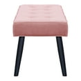 thumbnail image 4 of WestinTrends Velvet Tufted Bedroom Bench for Living Room & Entryway Furniture, Velvet Pink, 4 of 9